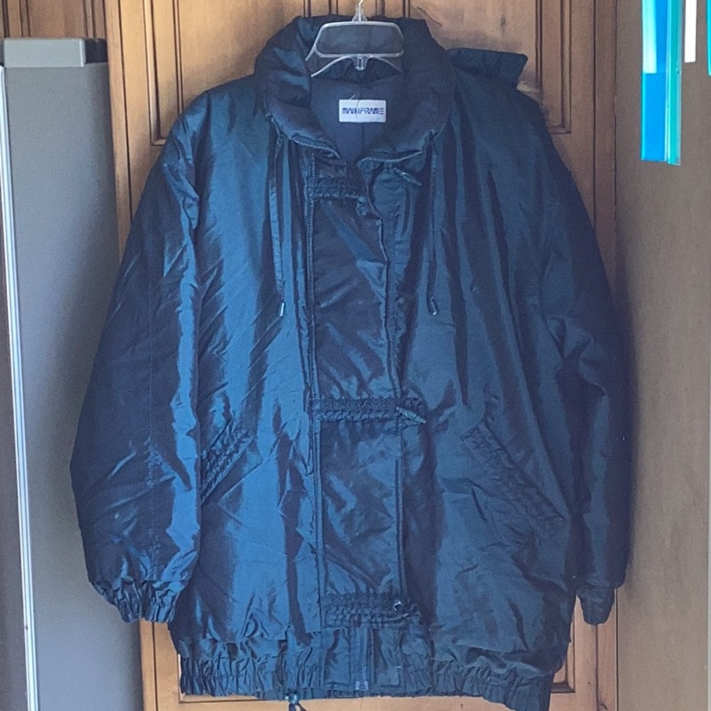 Mainframe Detailed Teal Hooded Cozy Coat